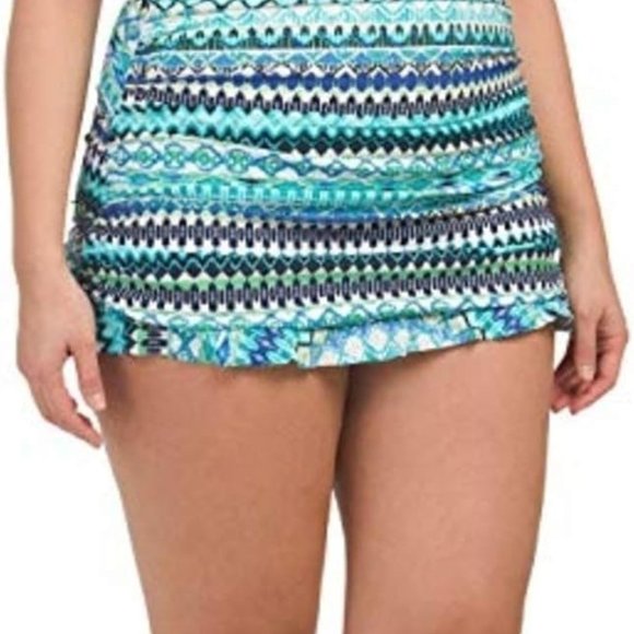 Profile by Gottex Plus Buena Vista One-Piece Swim Dress, 22W - Picture 4 of 6